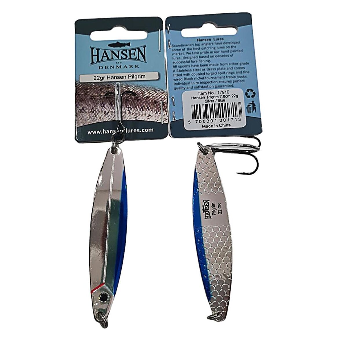 Hansen Pilgrim 7.8cm 22g Kaşık Yem Silver/Blue