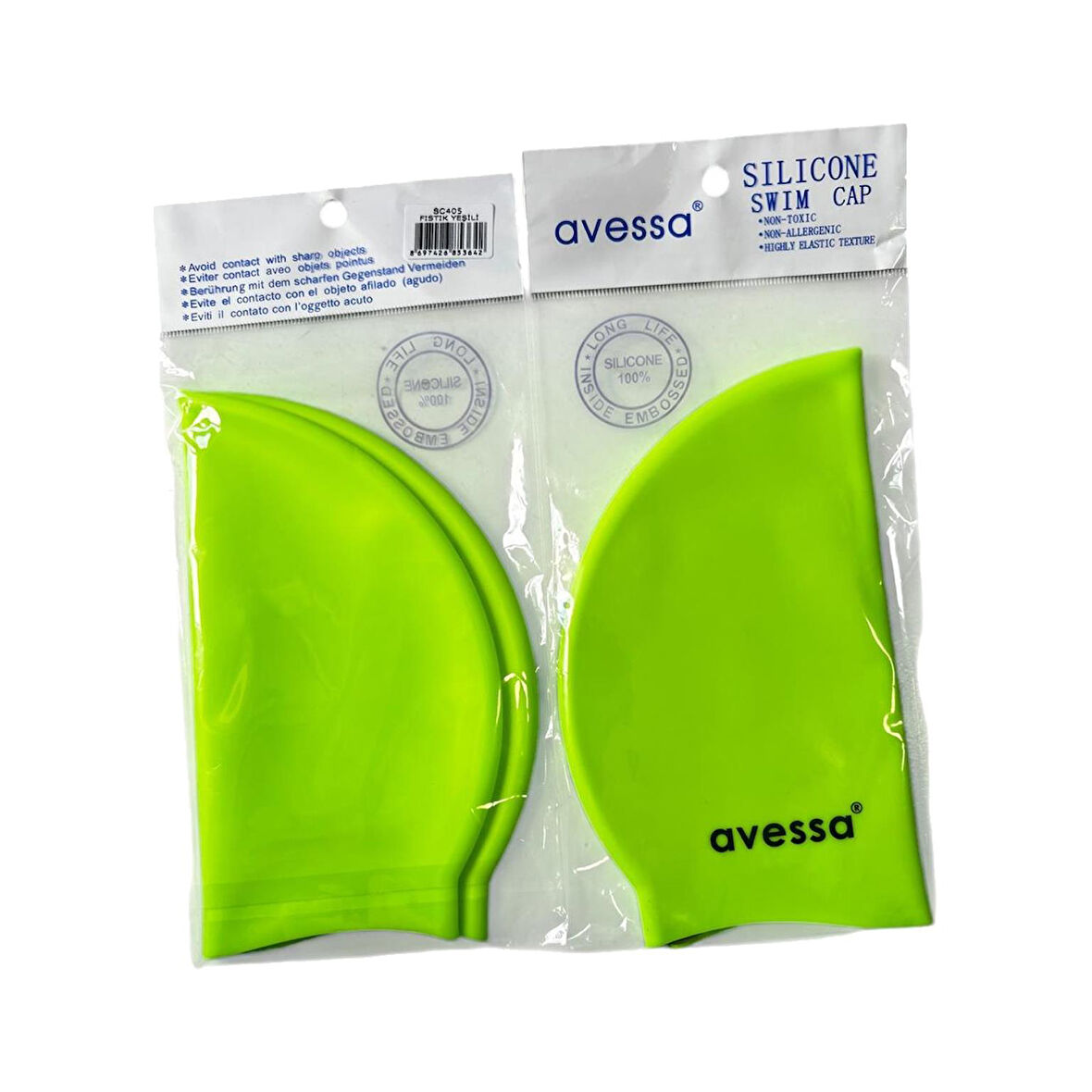 Avessa Slicone Swim Cap  SC405 Fıstık Yeşili