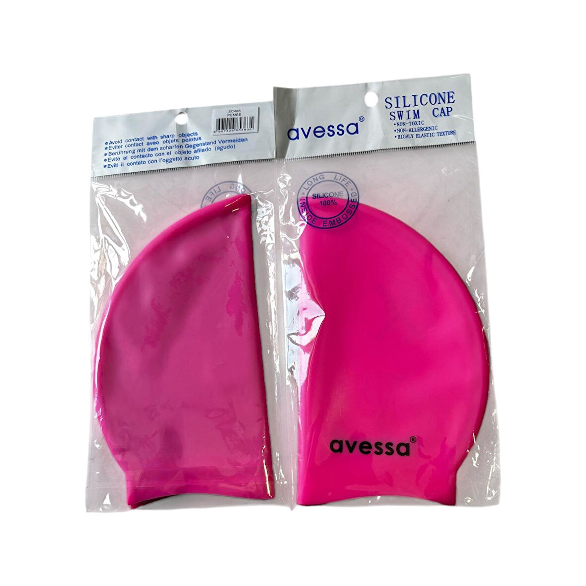 Avessa Slicone Swim Cap  SC406 Pembe