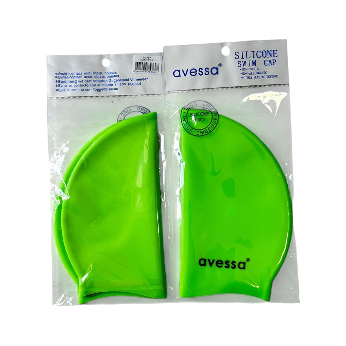 Avessa Slicone Swim Cap  SC707 Açık Yeşil