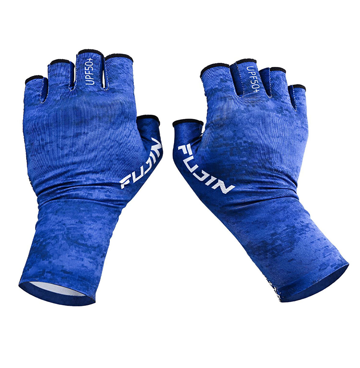 Fujin Pro Angler Summer Gloves Blue Balıkçı Eldiveni M-L