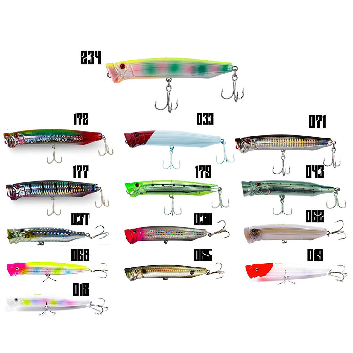 Fujin Salt Popper 12cm 30gr Su Üstü Popper 234 UV Rainbow Lemon