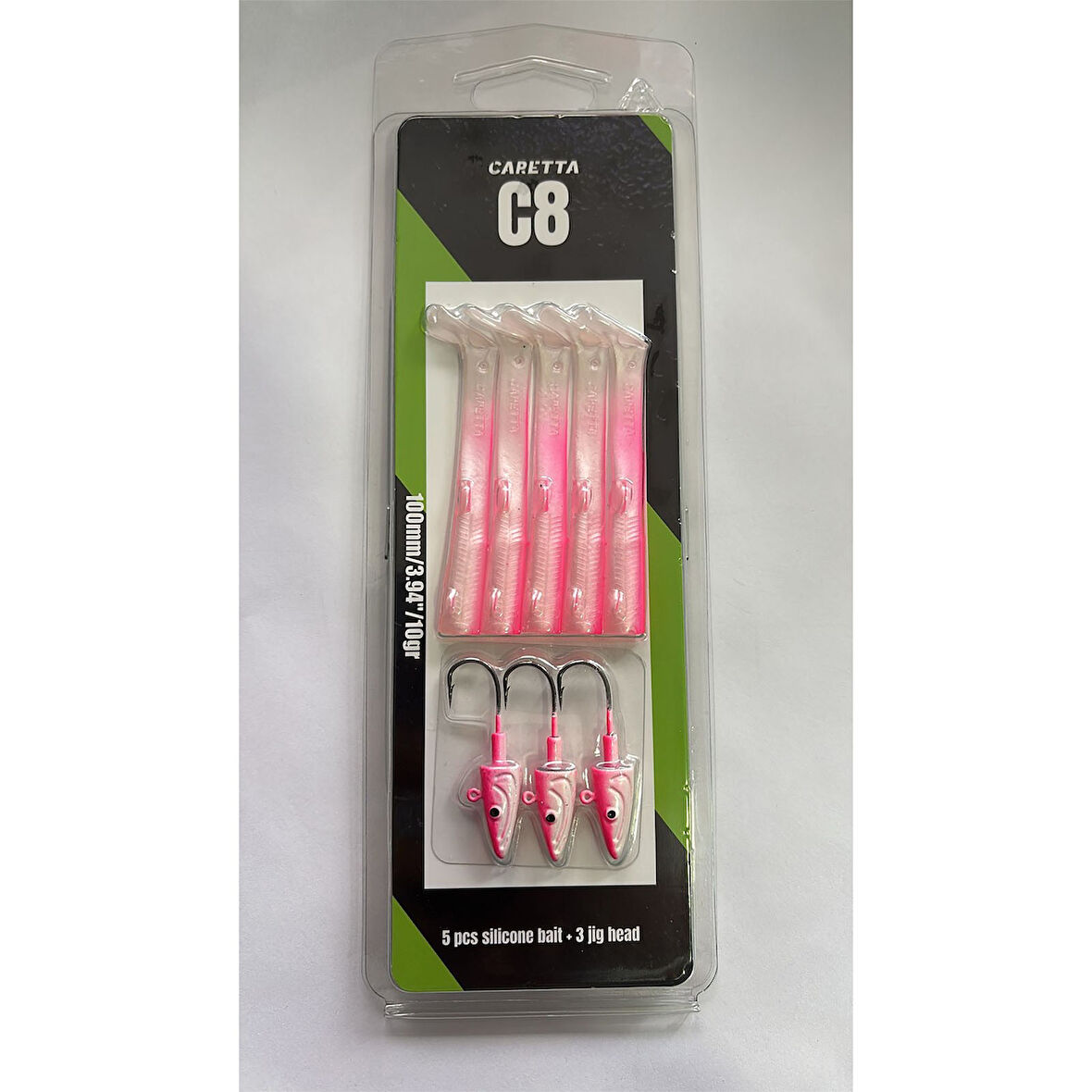 Caretta C8 10cm 10gr 5+3 Silikon Yem Candy Pink