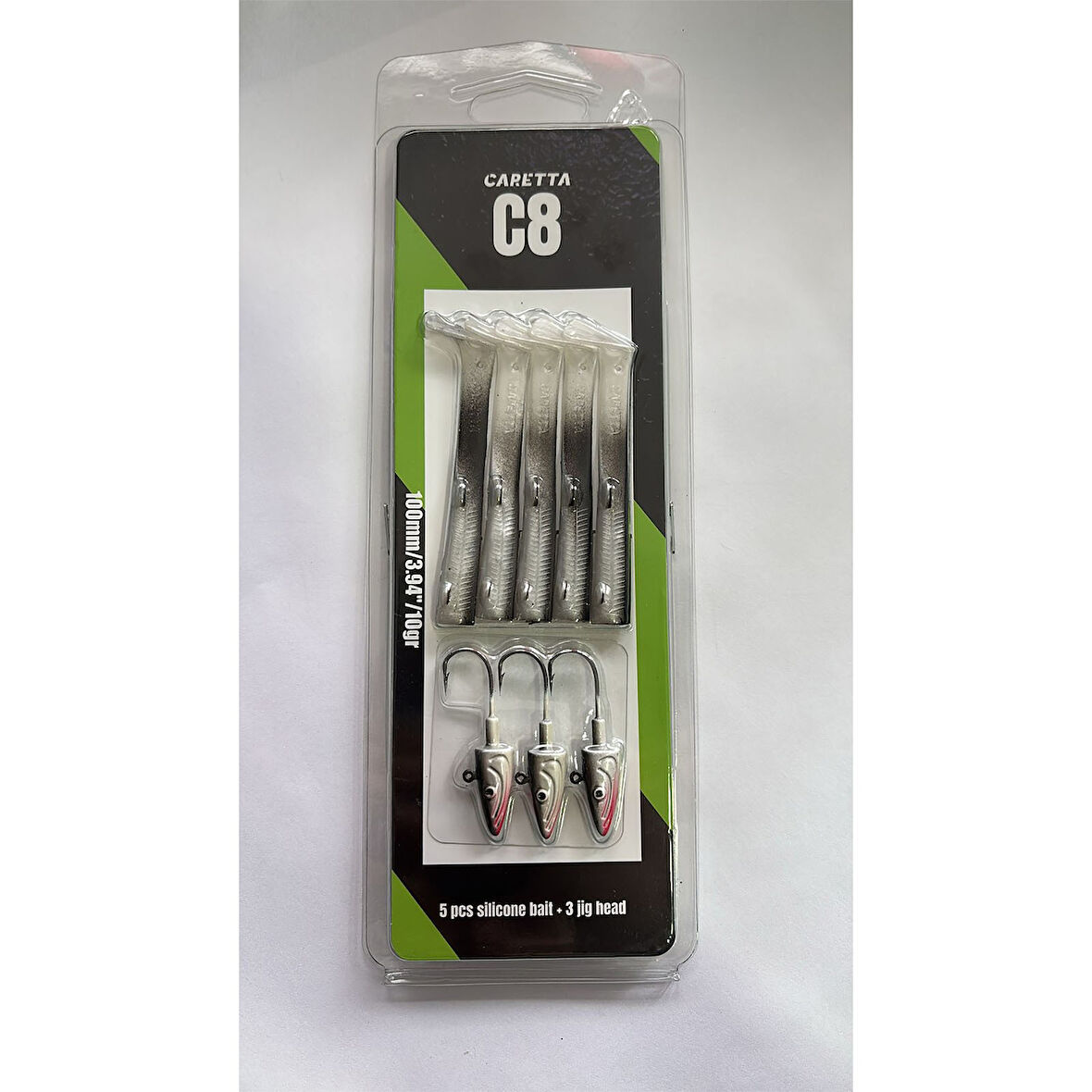 Caretta C8 10cm 10gr 5+3 Silikon Yem Black Back