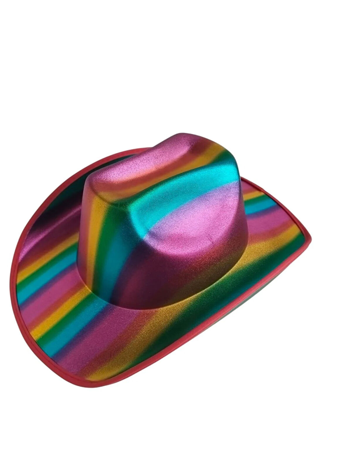 Kovboy Şapkası Gökkuşağı Rengarenk Parti Şapkası