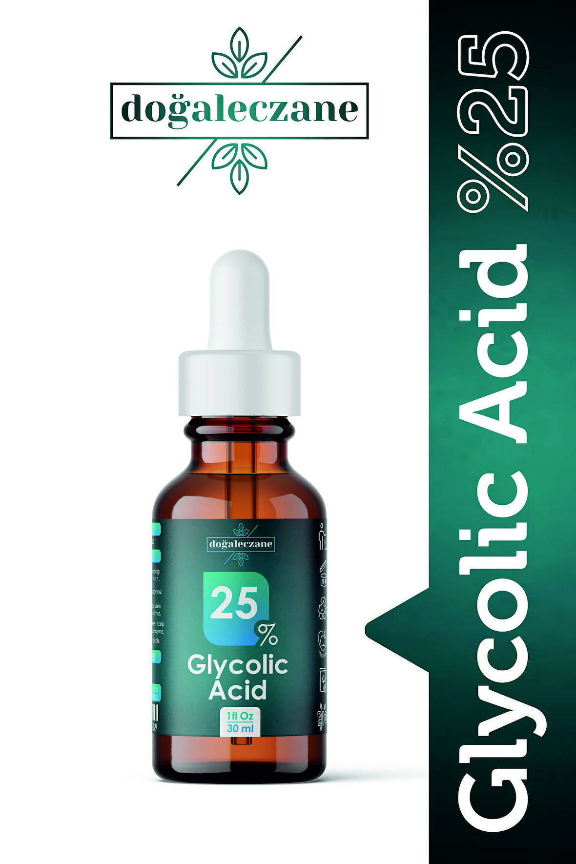 Cilt Gözenek Sıkılaştırma Glikolik Asit %25 | Glikolik Asit Peelingi 30 ml