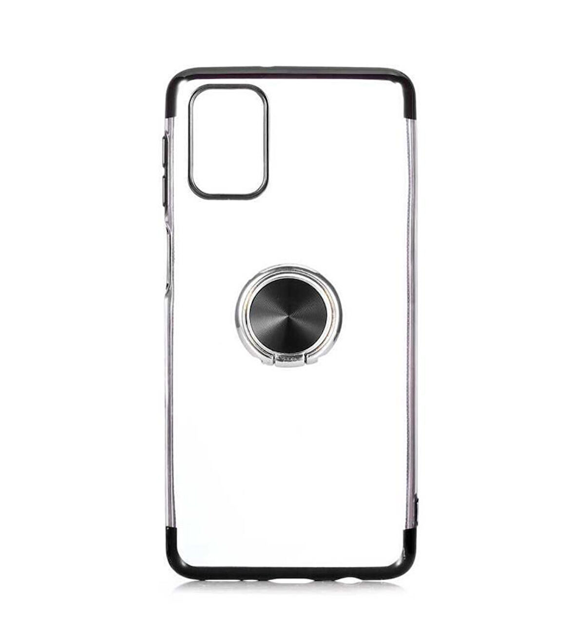 Galaxy M51 Kılıf Kenarları Renkli Yüzüklü Manyetik Silikon