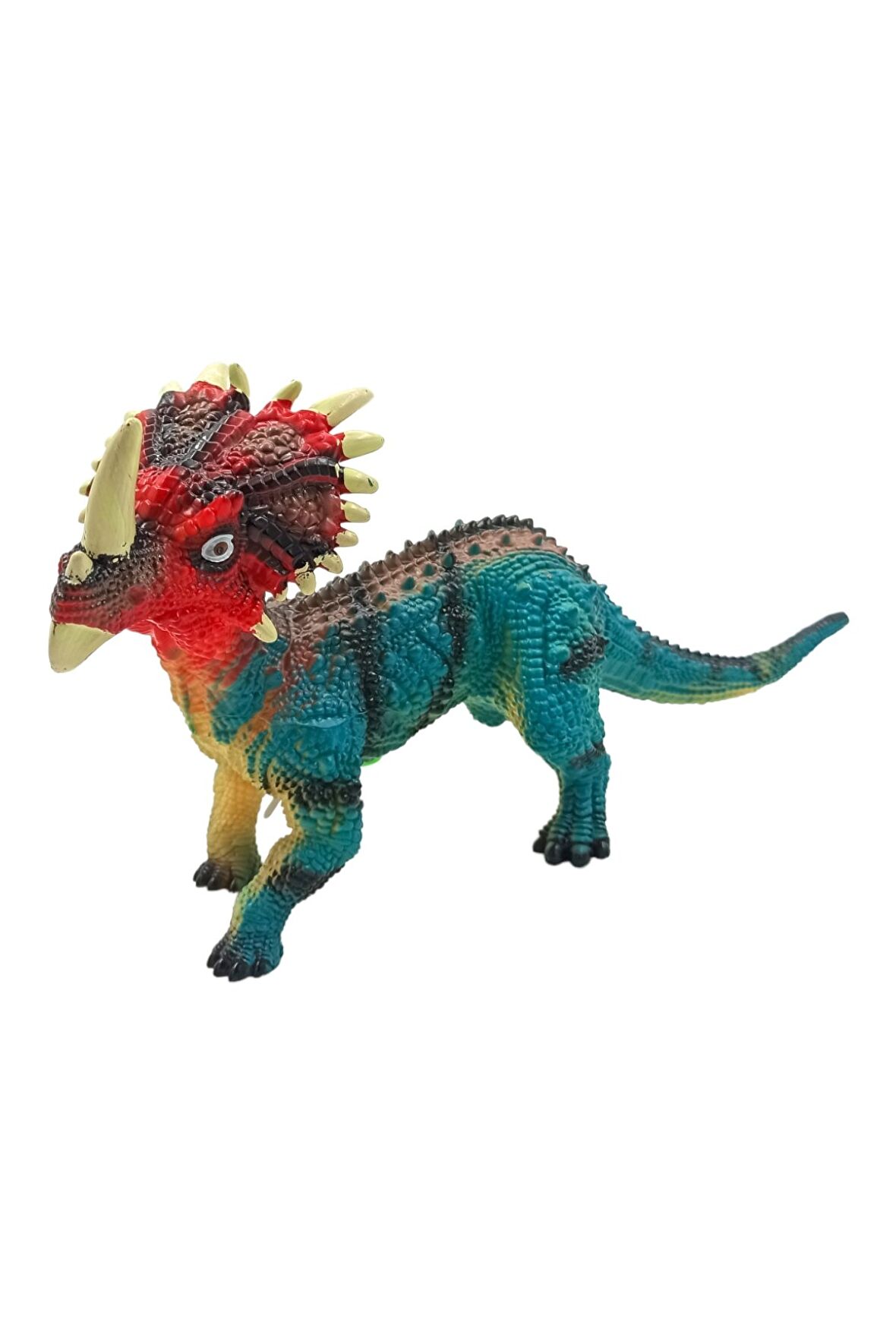 Detaylı Tasarım, Sesli Özellik: Büyük Boy 45cm. Styracosaurus Oyuncakla Eğlence Katlanıyor