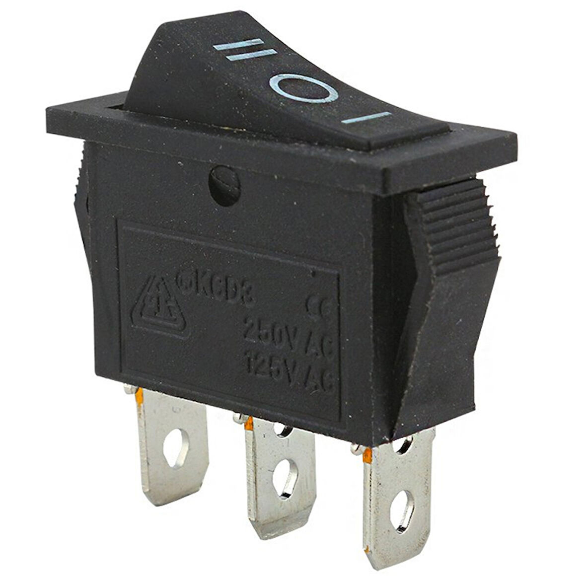 Ayt IC-117 Dar Işıksız On Off On Yaylı Anahtar Aç Kapa Buton Düğme 30,2x11 mm