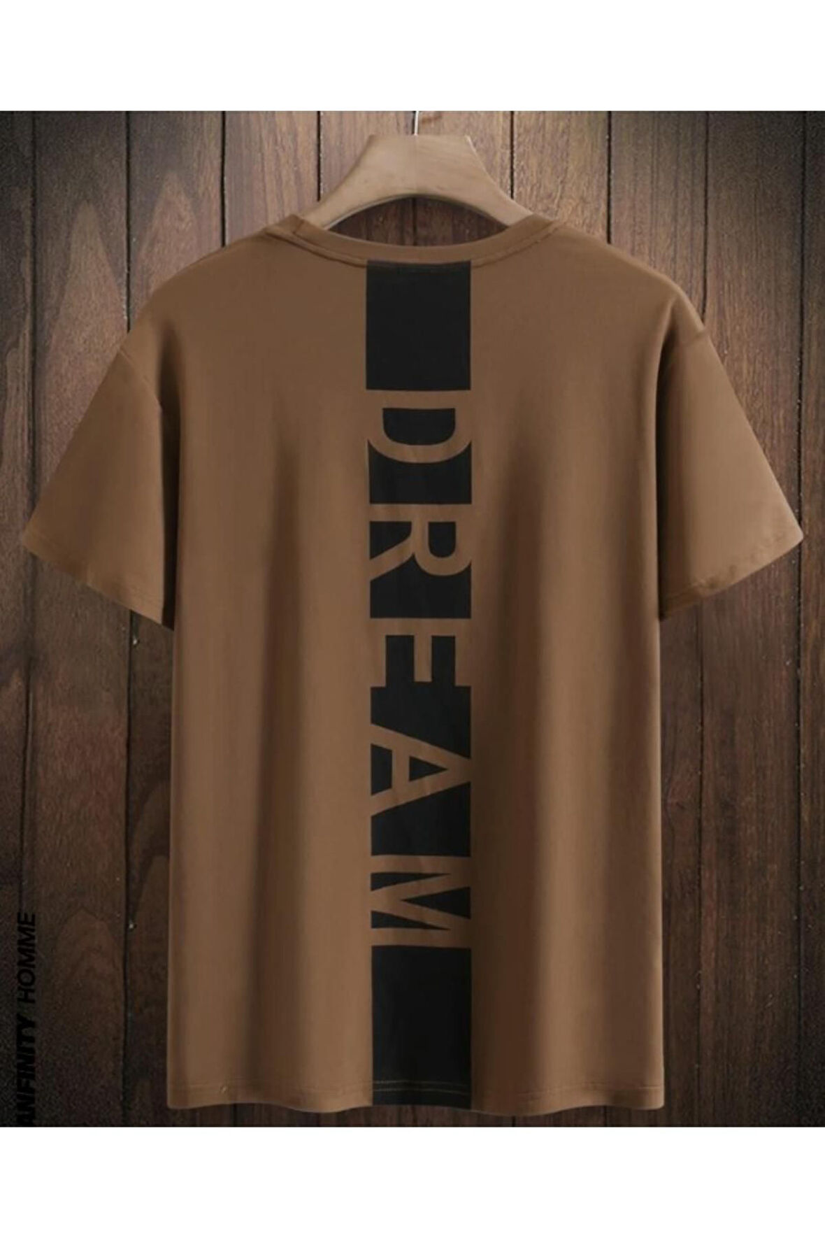 Erkek Sırt Dream Baskılı Oversize T-shirt