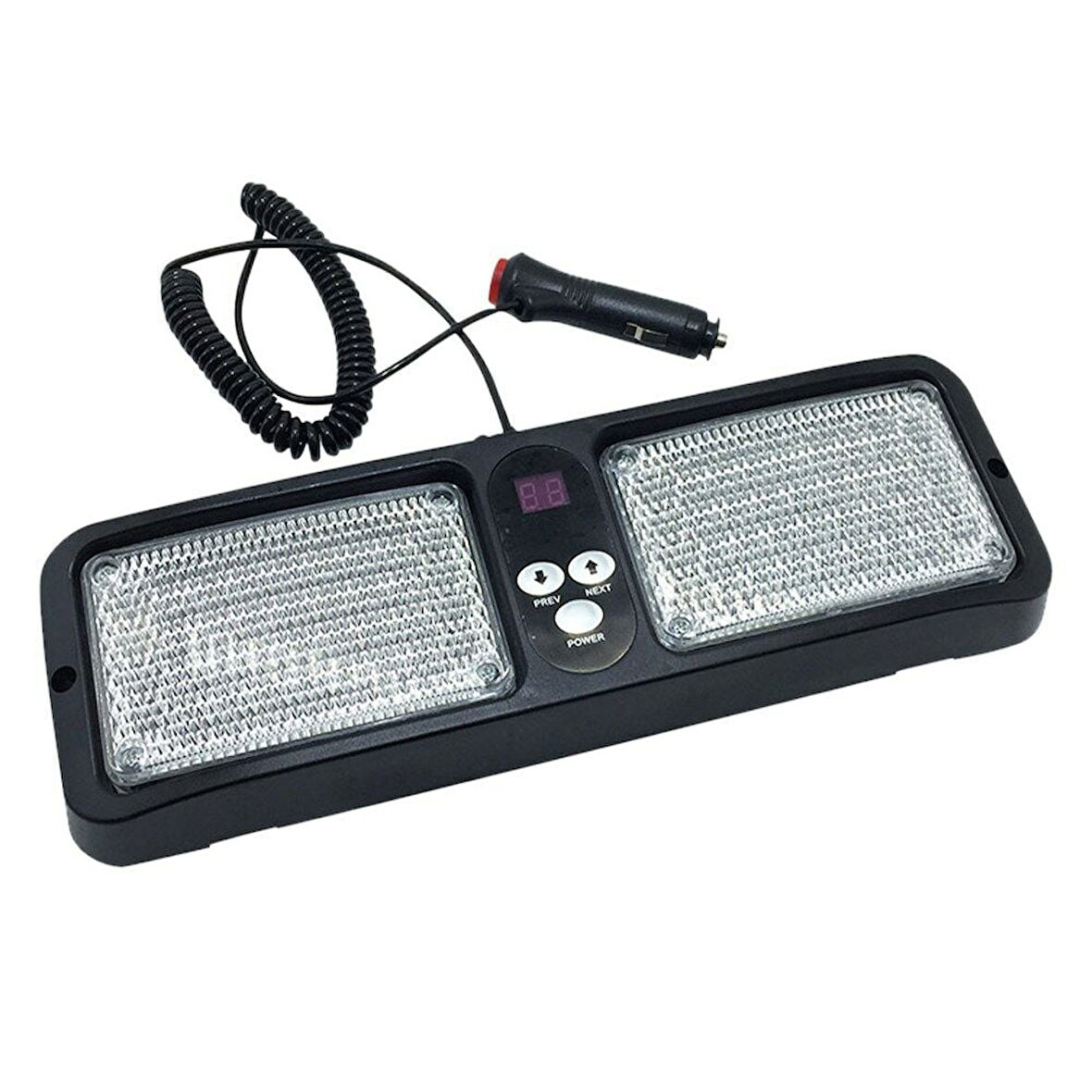 12 Modlu Kırmızı Mavi Çakmaklık Girişli Güneşlik Led Çakar Lamba