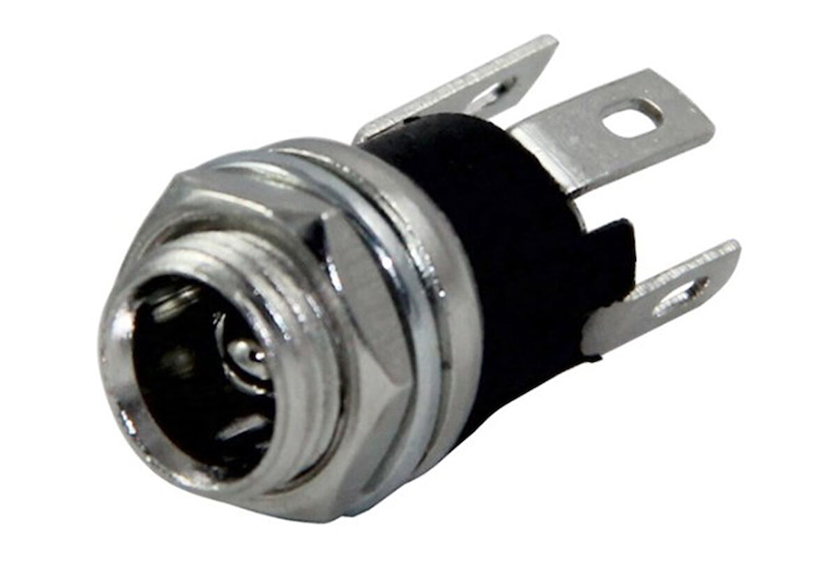 DC JAK ÜSTTEN SOMUNLU 2.1MM SOMUNLU Ø8MM (IC-258A)