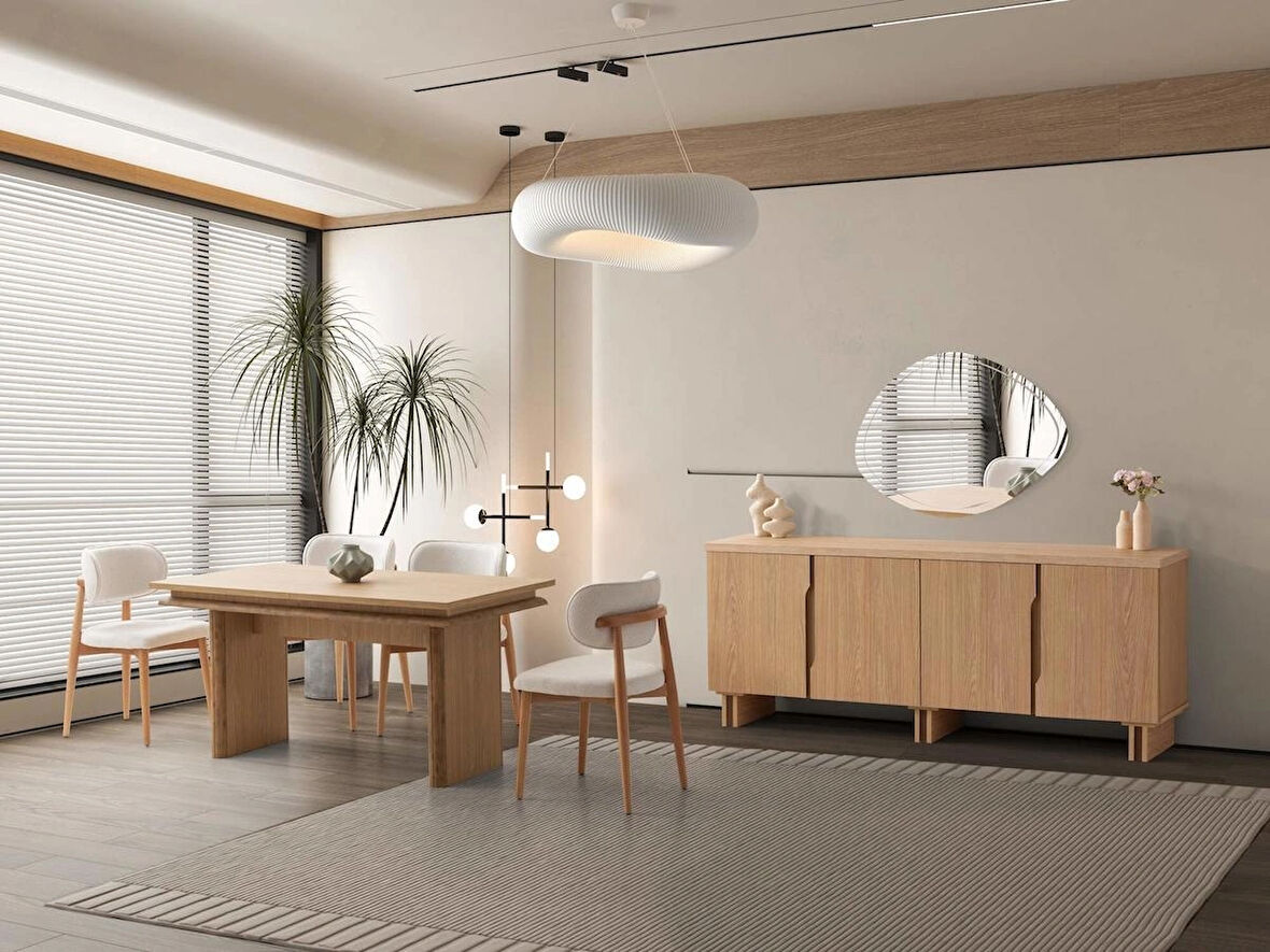 Alaska Yemek Odası Takımı %100 MDF | Ücretsiz Teslimat ve Kurulum