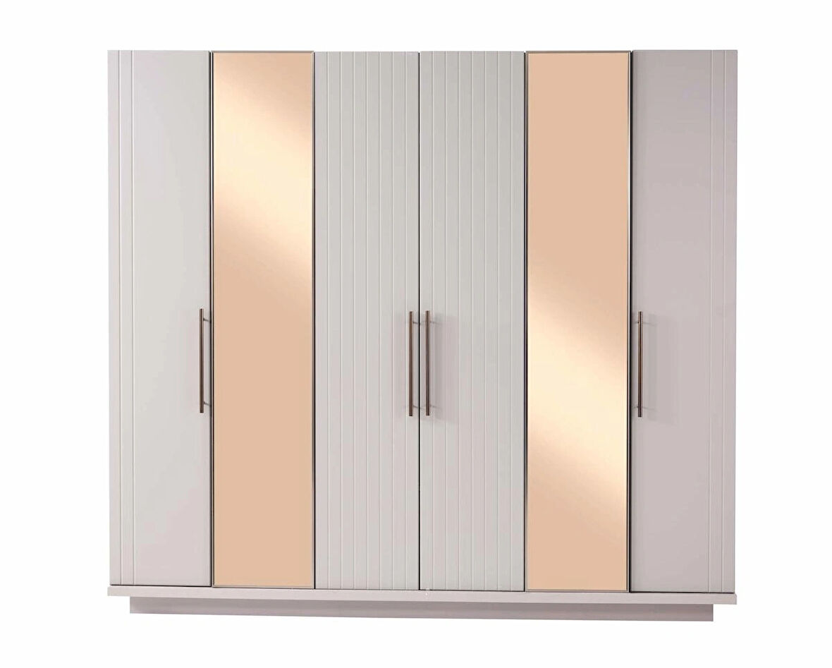 Utah 6 Kapaklı Gardırop %100 MDF | Ücretsiz Teslimat ve Kurulum