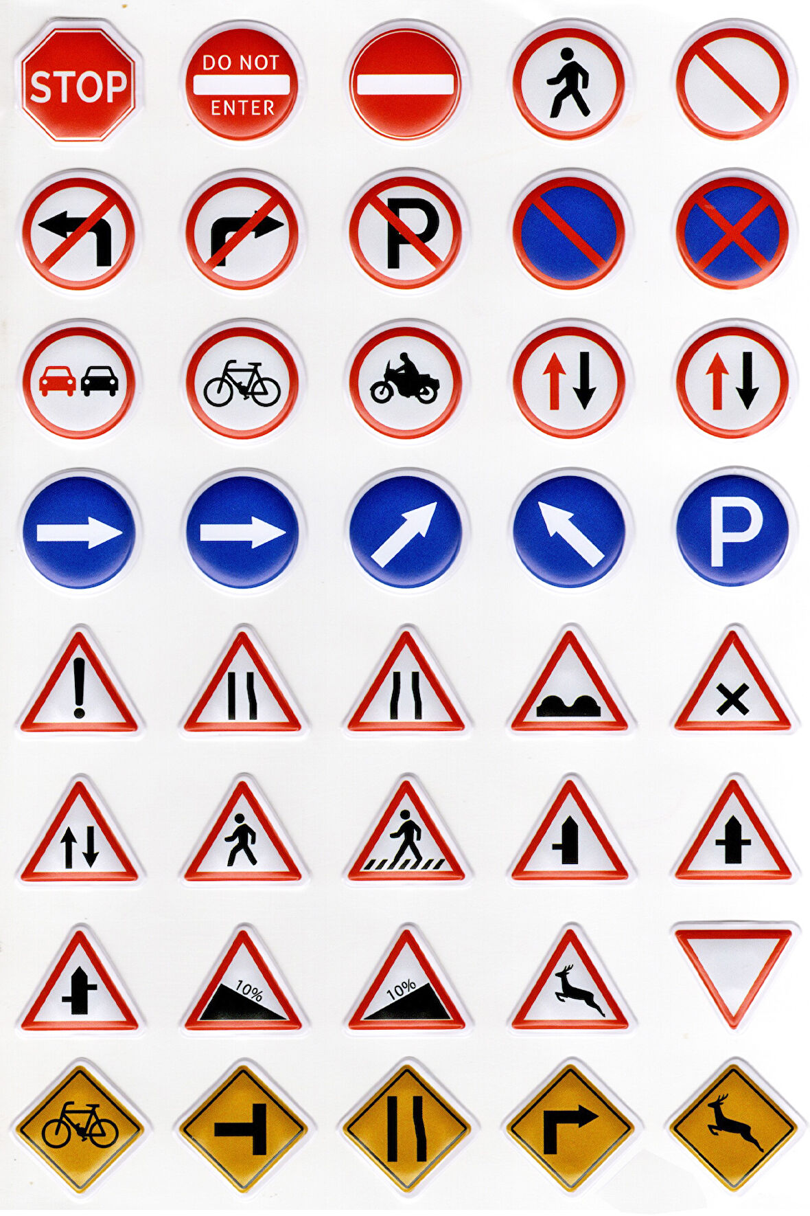 Sticker Kabartmalı A4 Boyutunda Stiker Defter, Planlayıcı Etiket-(lim541) - Trafik Levhaları