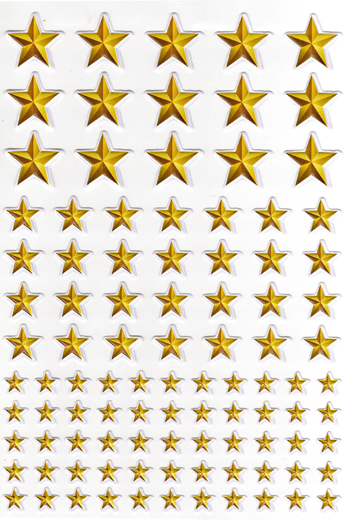 Sticker Kabartmalı A4 Boyutunda Stiker Defter, Planlayıcı Etiket-(lim552) - Sarı Yıldız