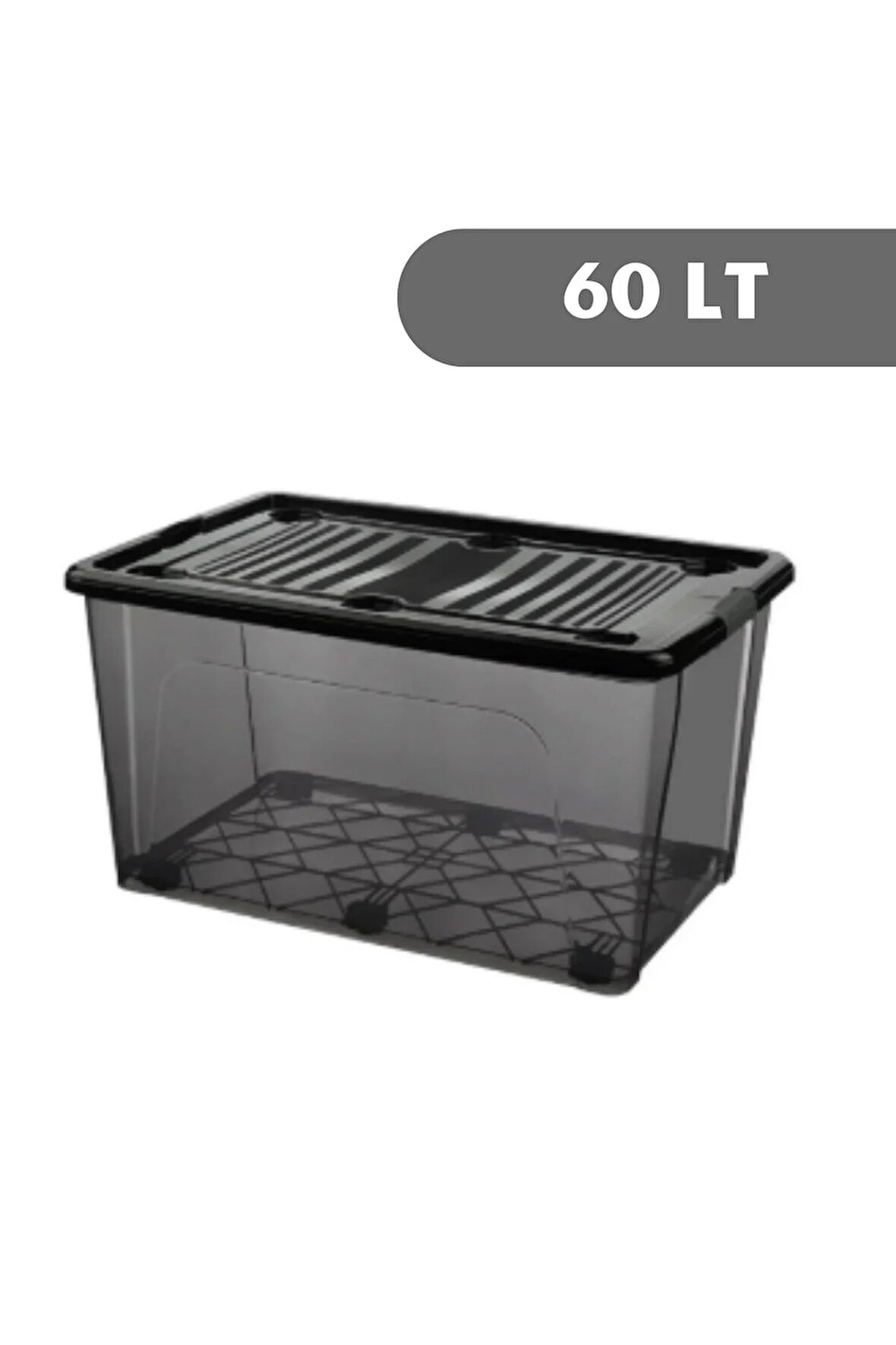 60 LT Antrasit Saklama Kutusu Saklama Kabı Depolama Düzenleme