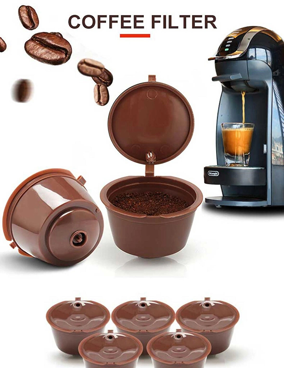 1 Adet Dolce Gusto Kahve Kapsülü ( Yıkayıp Tekrar Kullanabilirsiniz.)