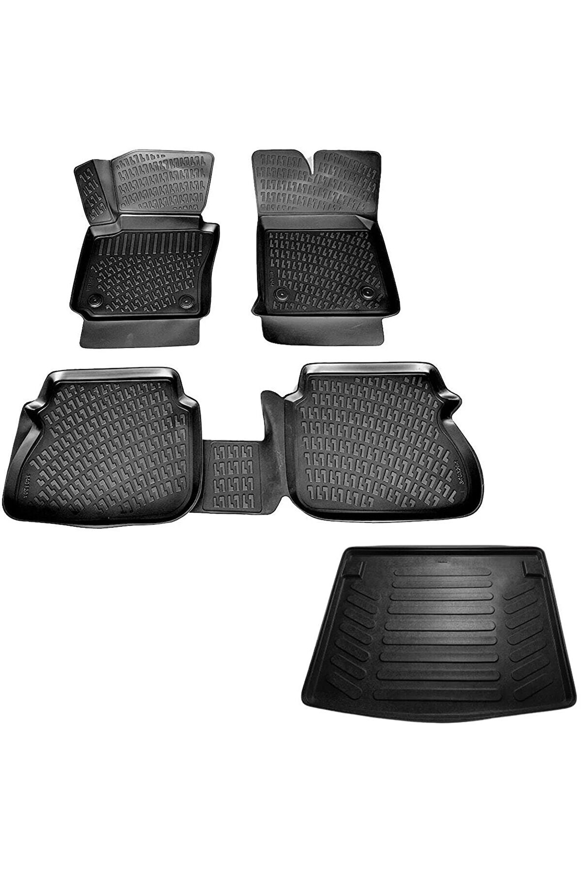Vw Caddy 3d Havuzlu Paspas + 2004-2010 Arası 3d Bagaj Havuzu