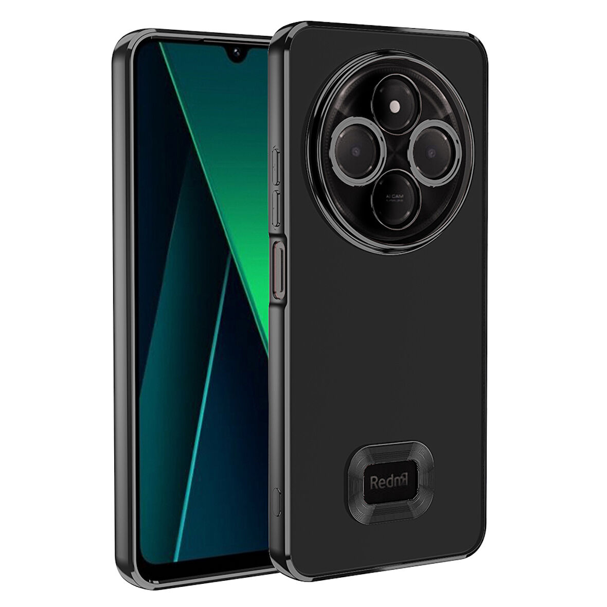 Xiaomi Redmi 14C 4G Kılıf Köşeleri Renkli Şeffaf Kamera Korumalı Silikon Luxury Kapak