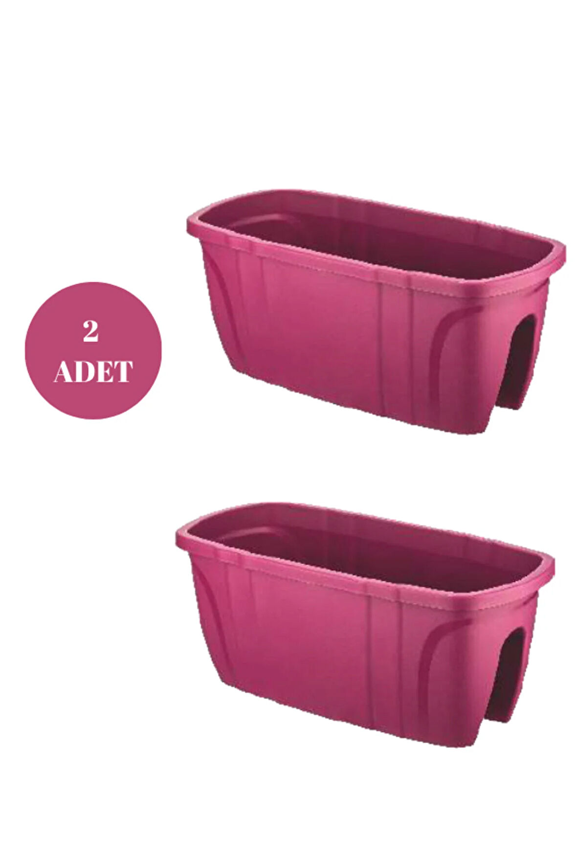 Opal Balkon Saksısı Bahçe Saksısı Büyük Boy Opal Saksı 2 Adet 29x59x25