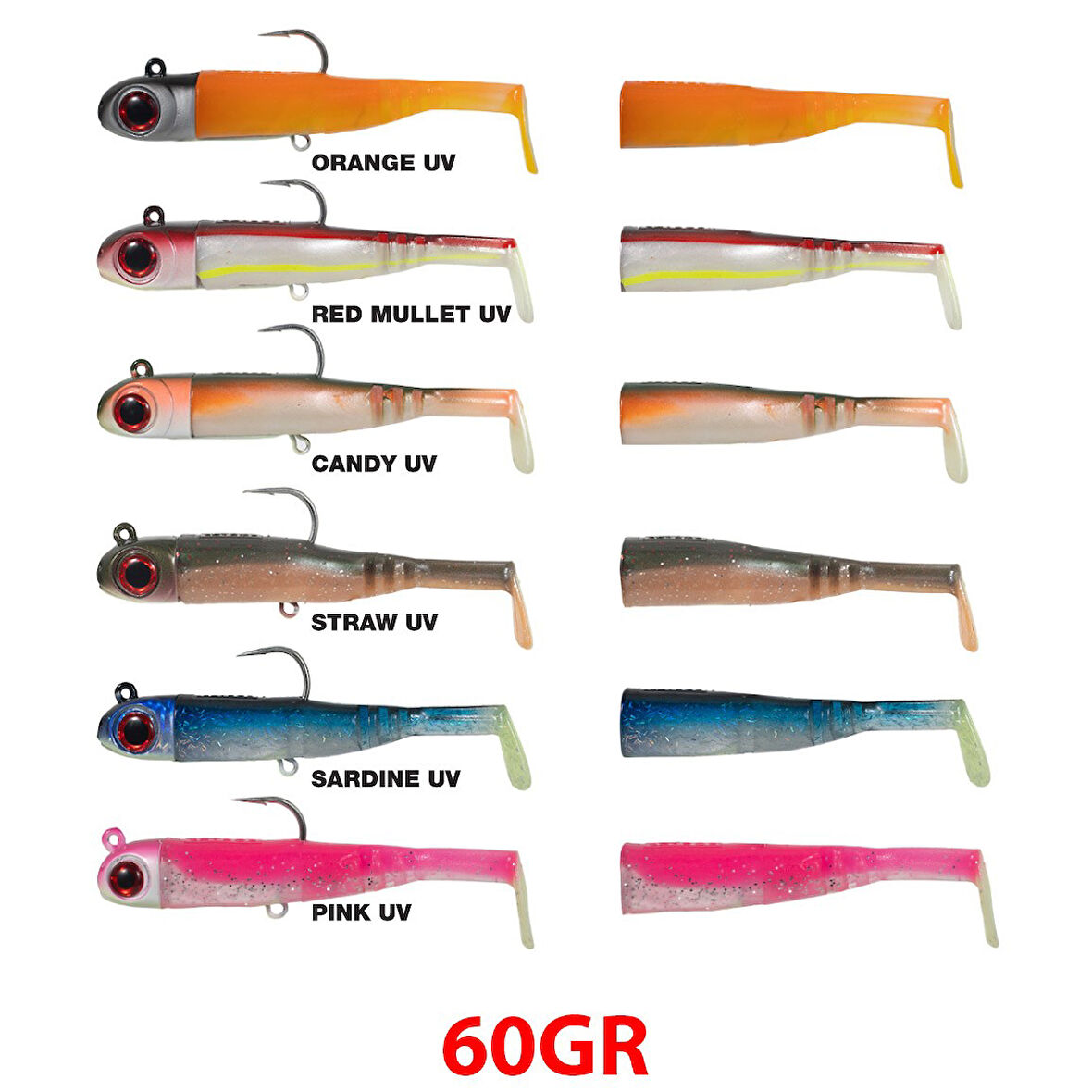 Seabor Lily Shad 11cm 60gr 2+1 Off Shore Silikon Yem Red Mullet UV