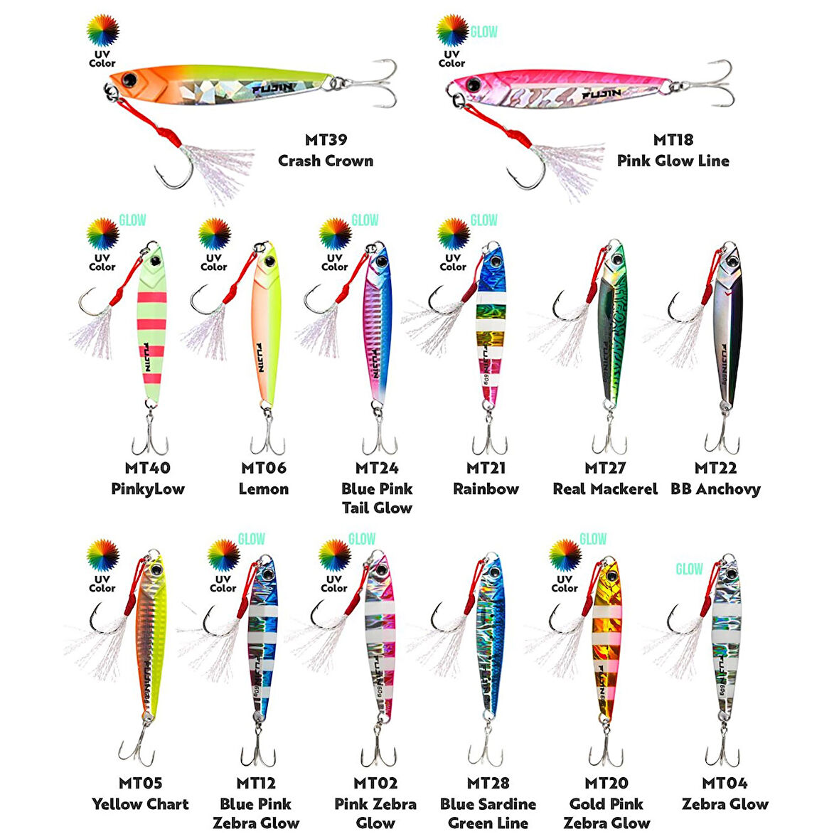 Fujin Jig-X 20gr Light Jigging - Metal Jig Yem MT06 Lemon