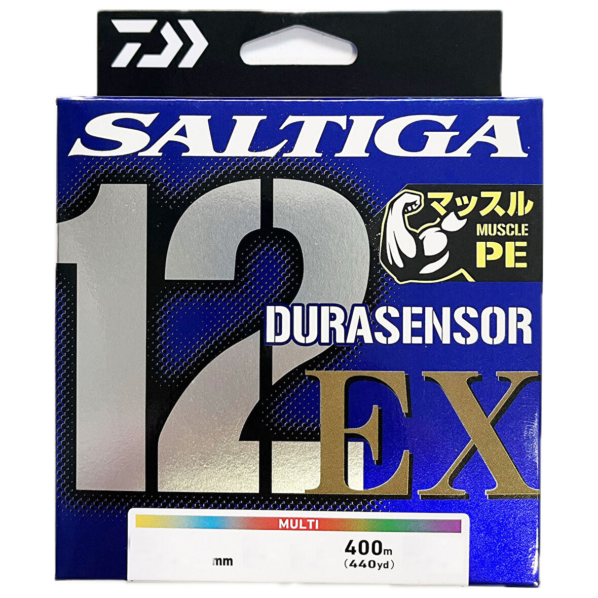 Daiwa Saltiga Durasensor 12EX 400m Multicolor Örgü - İp Misina 0.26mm - 3PE - 25Kg