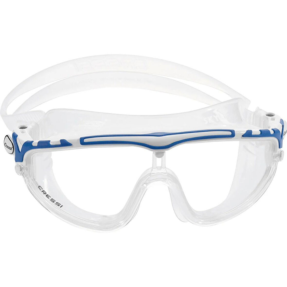 Cressi Skylight Silikon Yetişkin Yüzücü Maskesi Clear White Blue