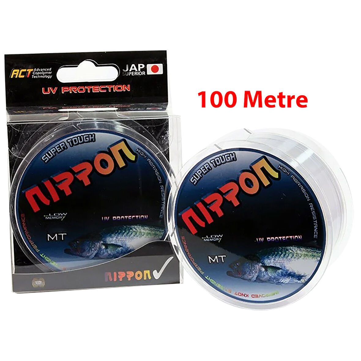 Nippon Super Tough 100m Gri Monofilament Olta Misinası 0.24mm 9.4kg
