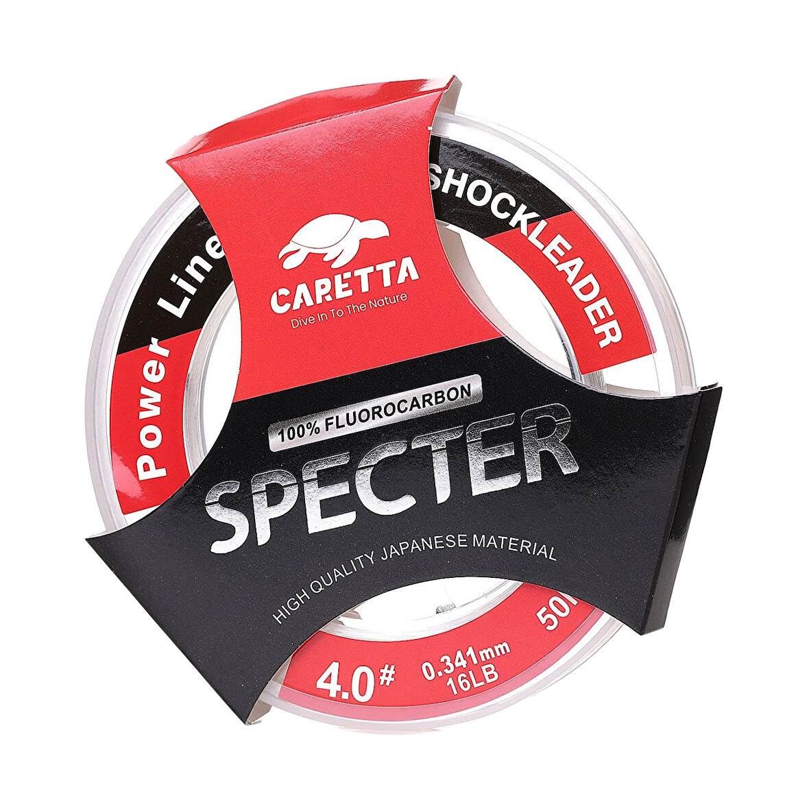 Caretta Caretta Specter Shock Leader Fluorocarbon Misina 0.341mm 7.25kg 50m