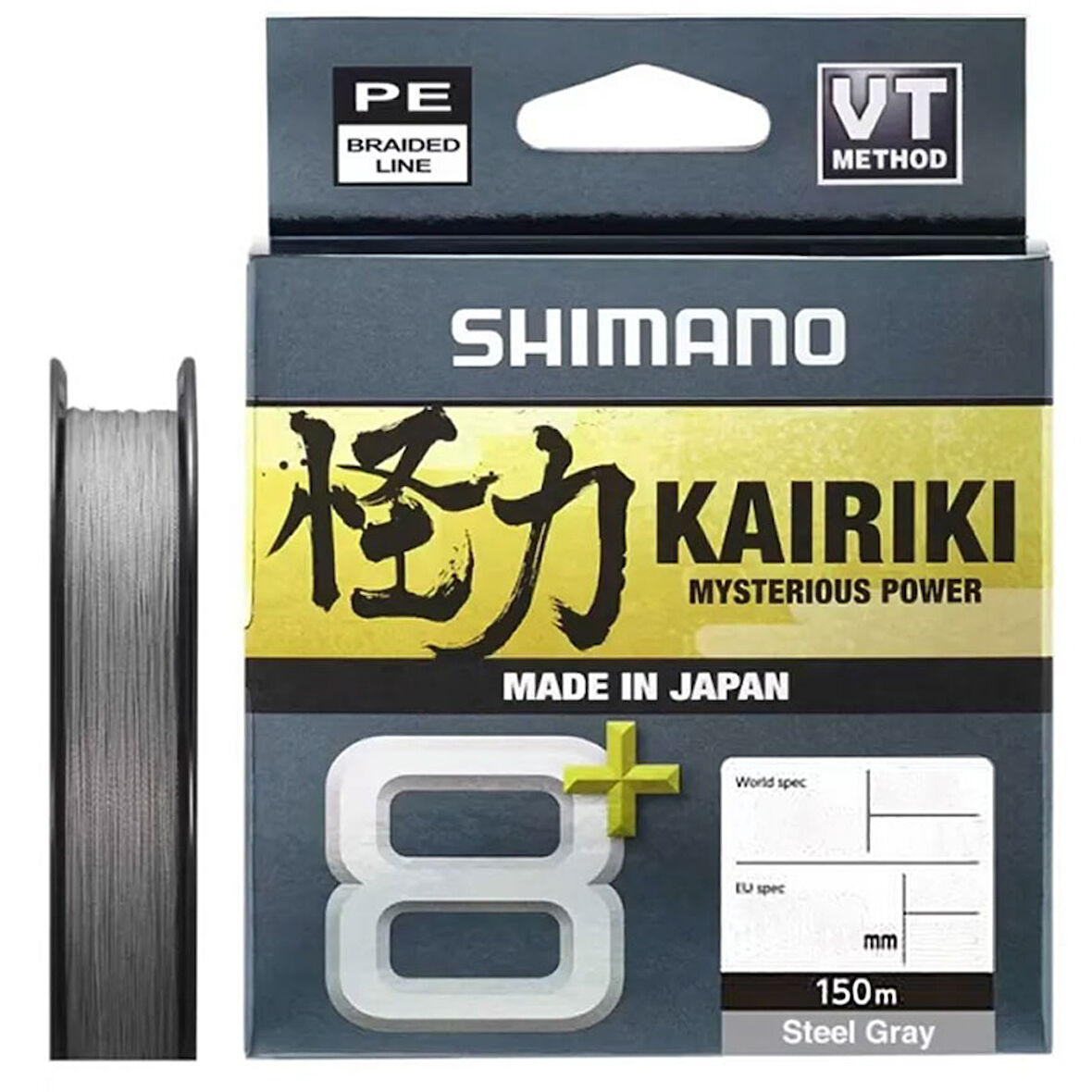 Shimano 24 Kairiki 8+ Plus 300m Steel Gray Örgü Misina 0,19 mm - 12,8 kg
