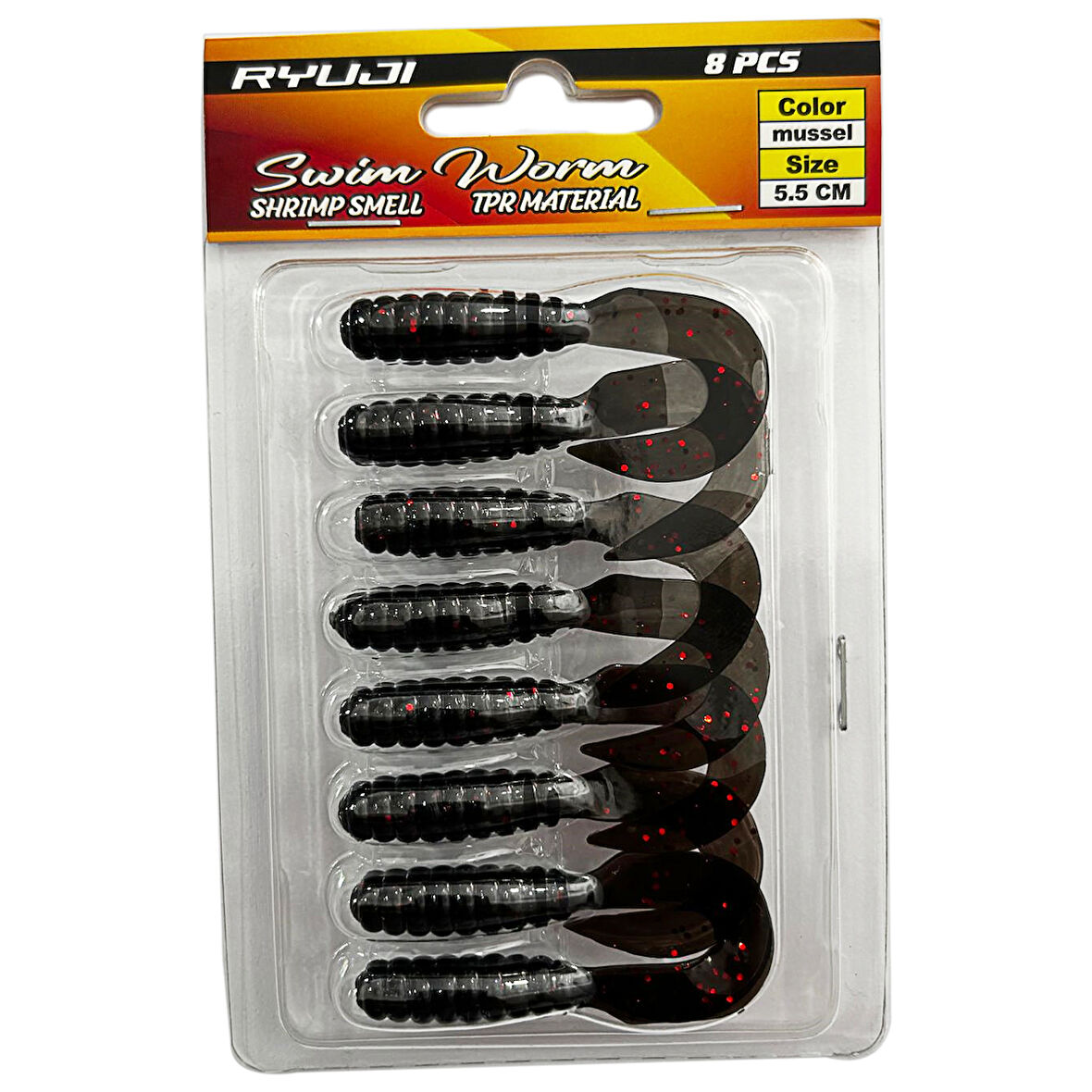 Ryuji Swim Worm 5.5cm 8 Adet LRF Silikon Yem Mussel