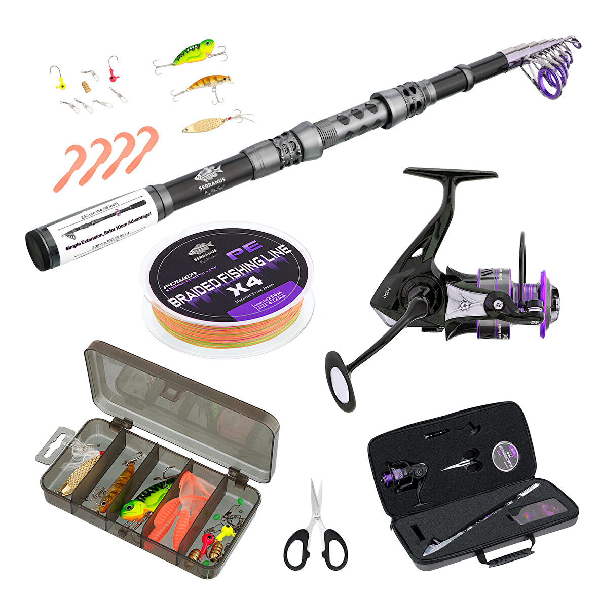 Albastar Serranus Tele Spin Olta Seti