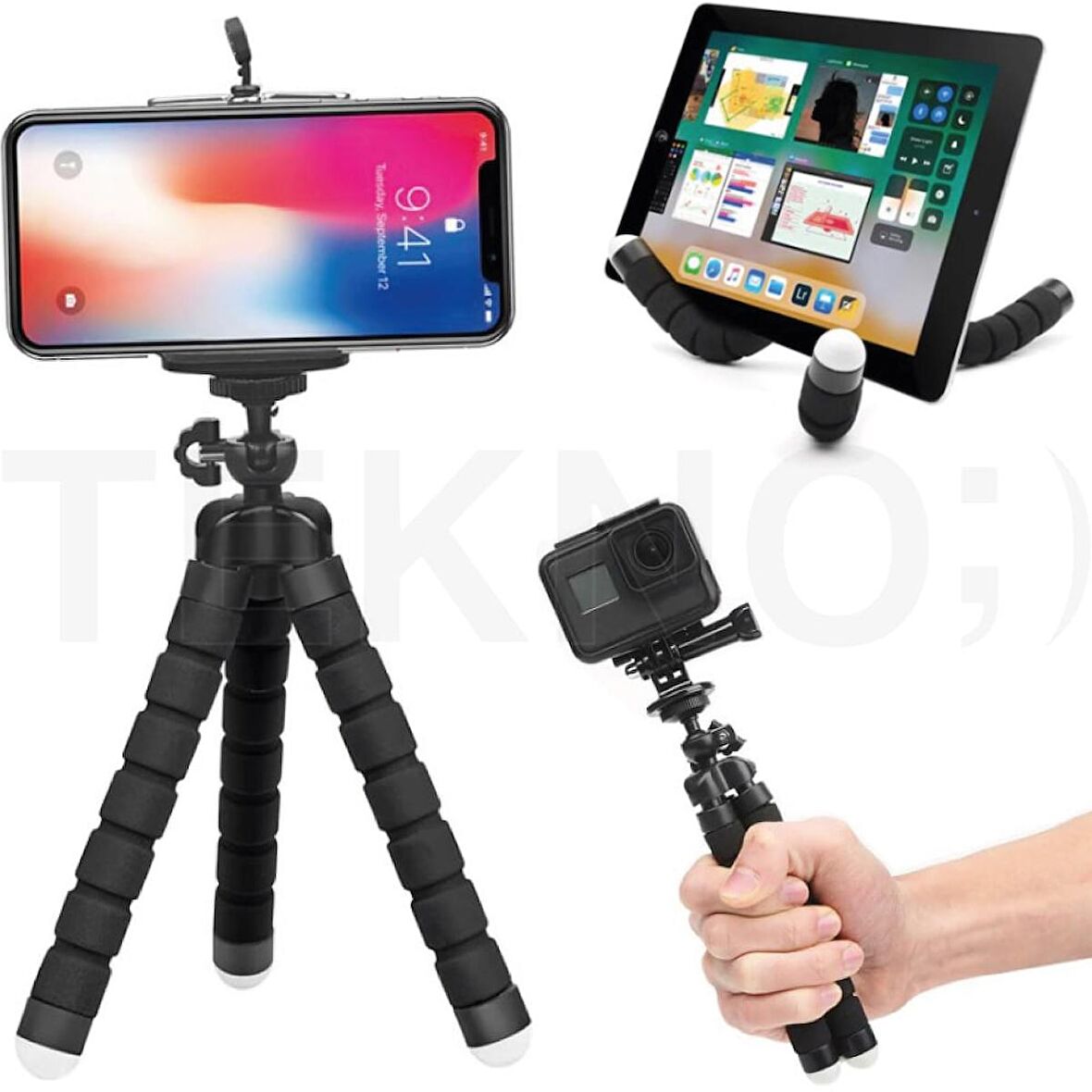 Ahtapot Tripod Mini Esnek Masa Üstü Stand Concord T-1