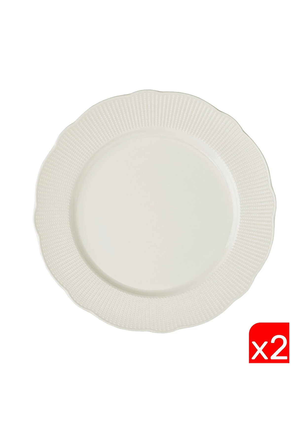 Kütahya Porselen Bone İlay Servis Tabağı 27cm 2 li