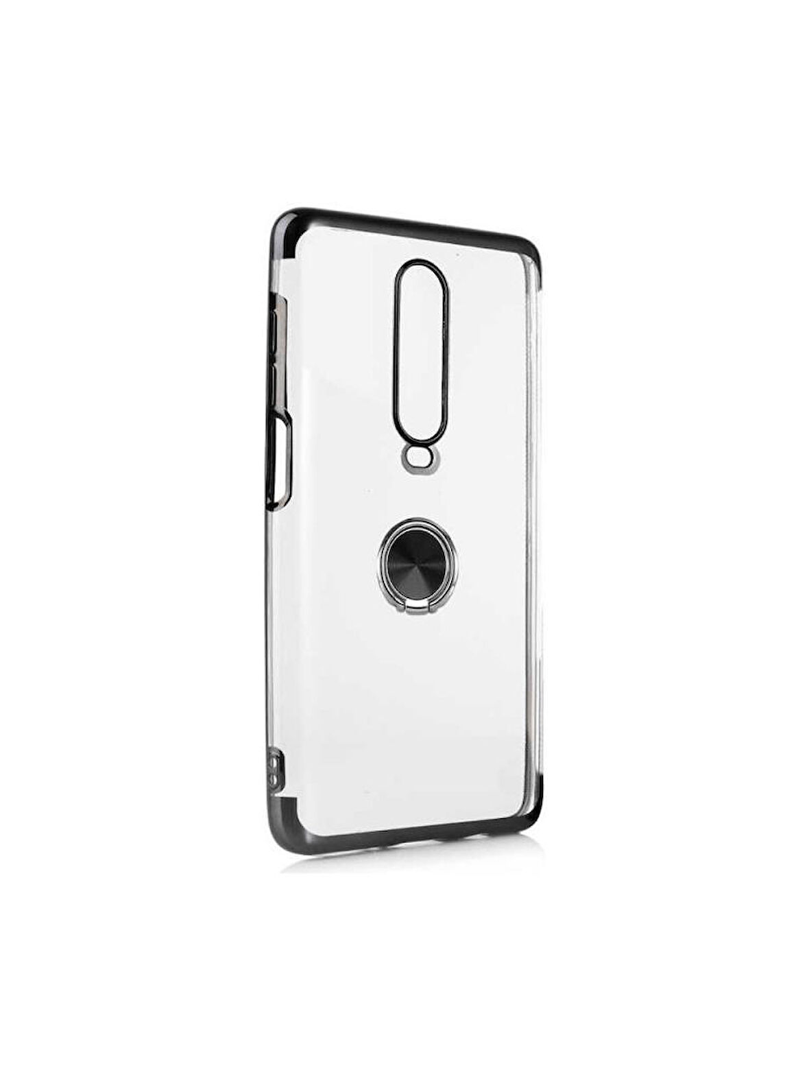 Xiaomi Redmi K30 / Xiaomi Poco X2 Kılıf Kenarları Renkli Yüzüklü Manyetik Silikon