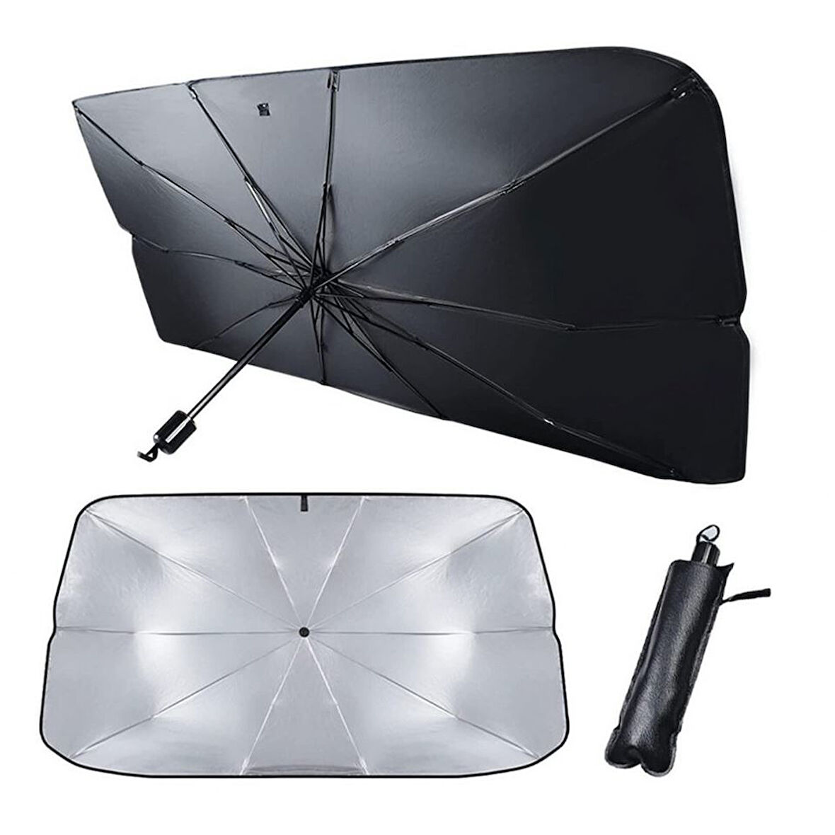 Marlux Araba Camı Şemsiyesi Katlanır UV Yansıtıcı Araç Güneşlik