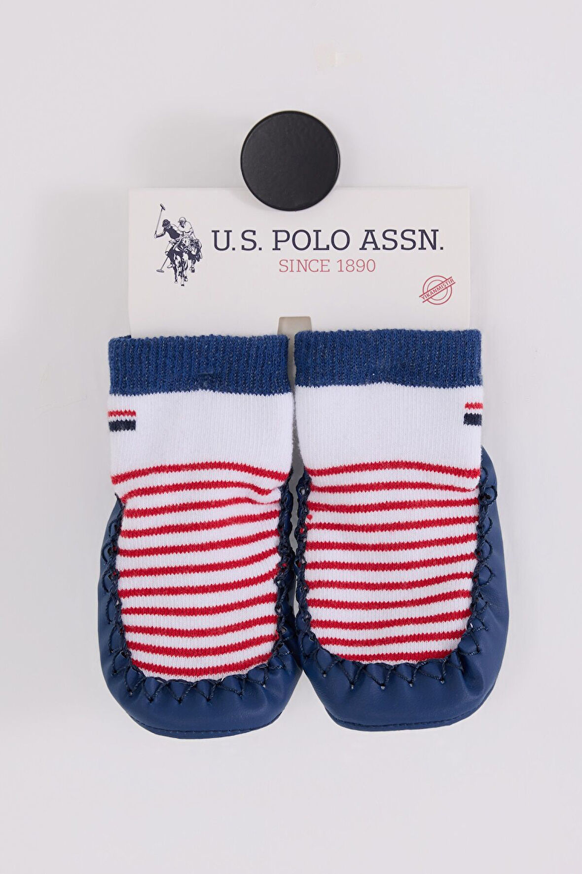 U.S. Polo Assn Çarık Çorap USB2600 Beyaz-Lacivert