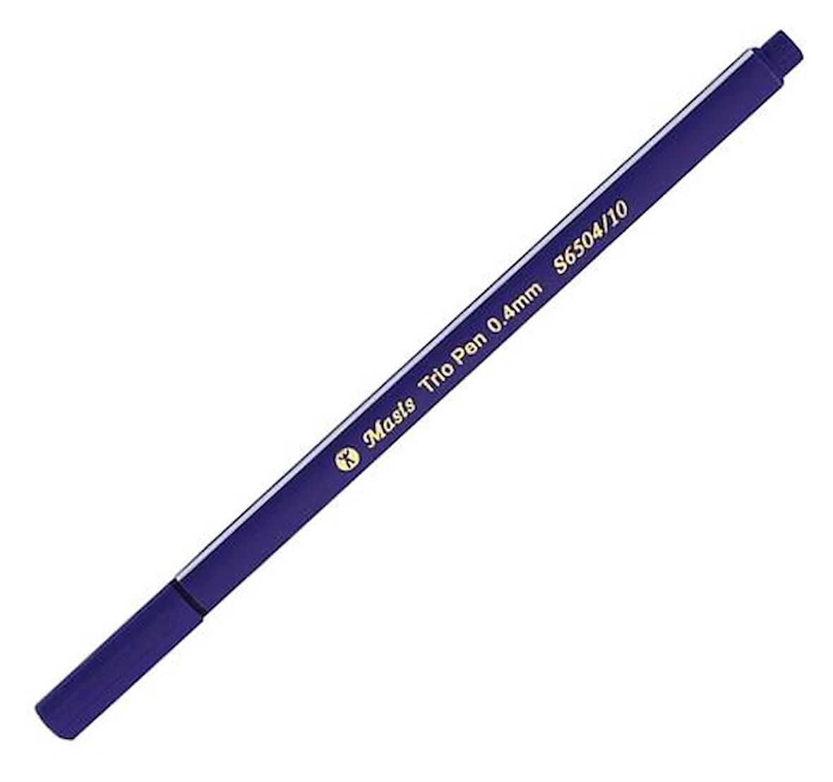 Keçeli Kalem 0.4mm Renkli Masis Trio Pen 0.4mm S6504 1 Adet