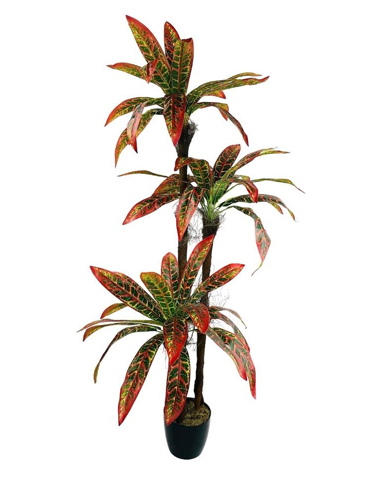 Yapay Ağaç Kroton Yukka 3Katlı 54 Yaprak 130*65cm