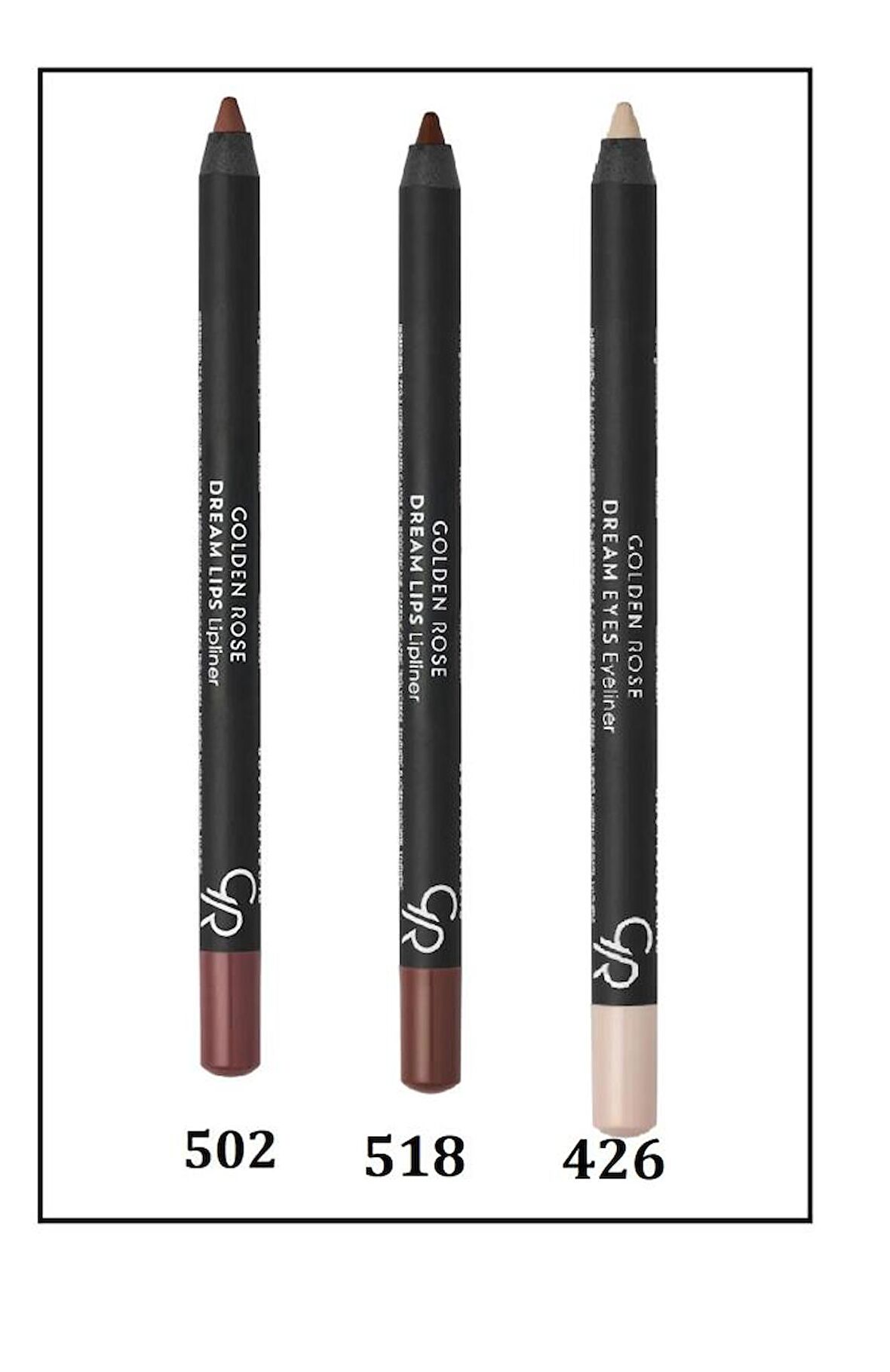 Golden Rose En Trend Dream Eyes  Göz -dudak Kalemi 502-518-426 Set 3'lü