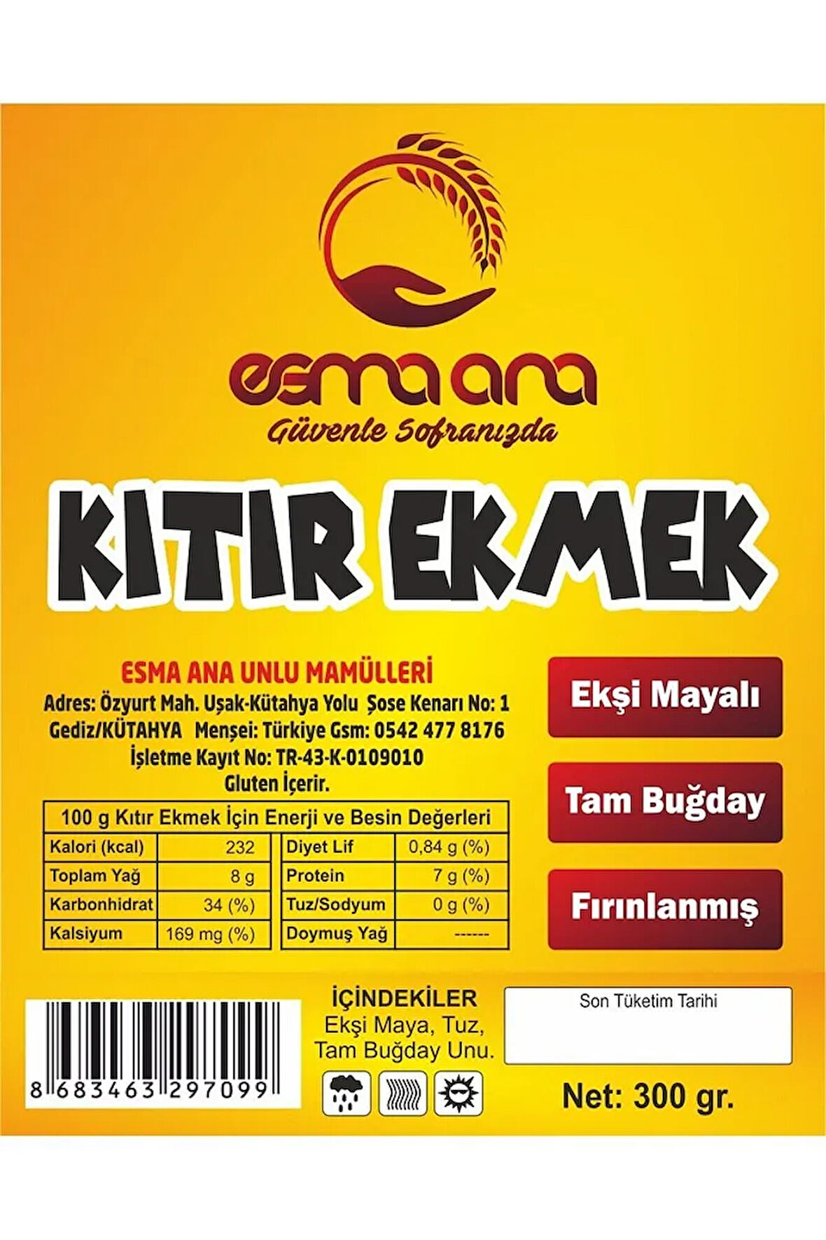 KITIR EKMEK 300 GR