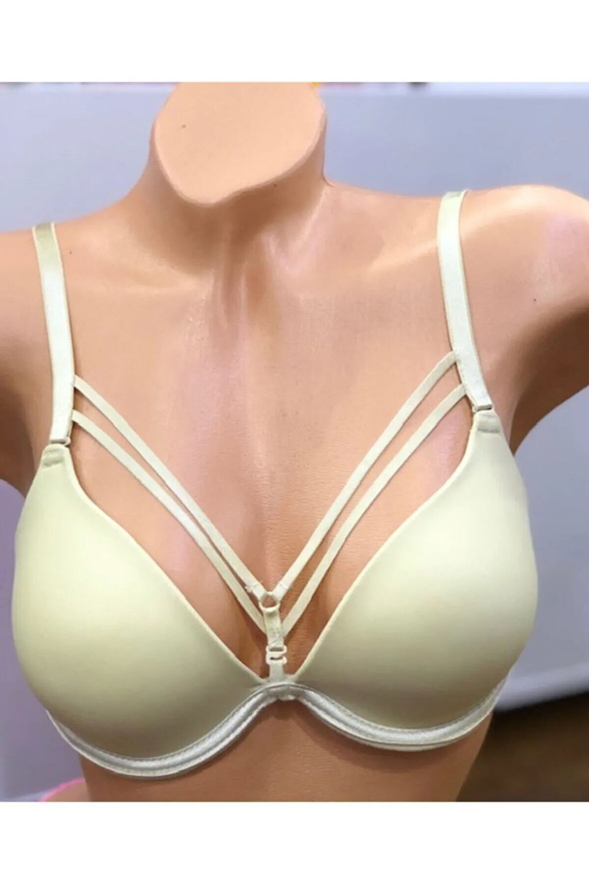 Kadın Bej Balenli 1020 Desteksiz Sütyen