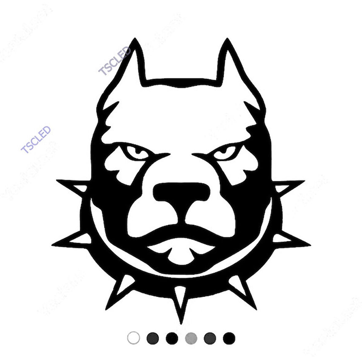 Boynundan Bağlı Bulldog Köpeği Etiket Sticker Yapıştırma 17cm