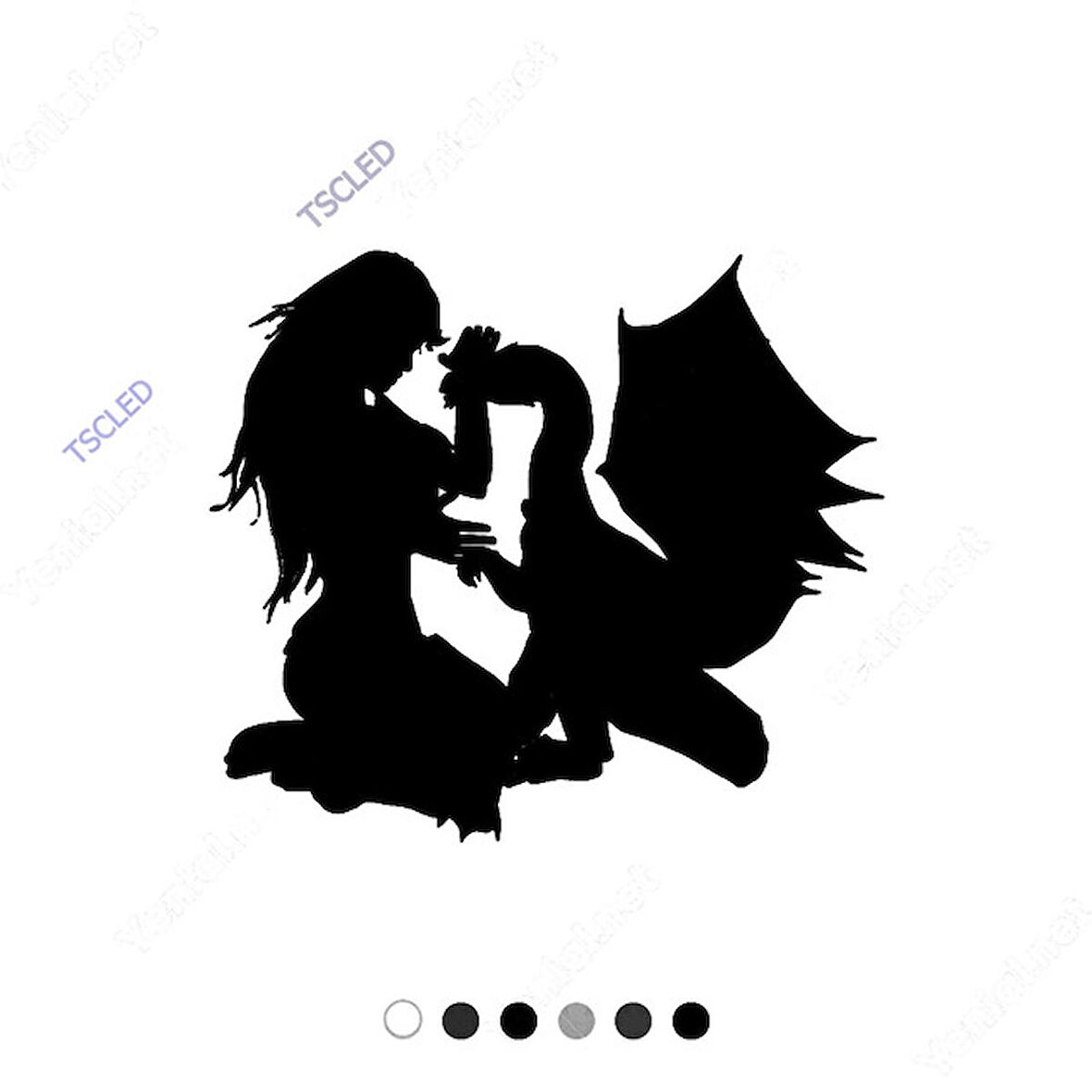 Ejderhasını SevenKadın Sticker 18cm