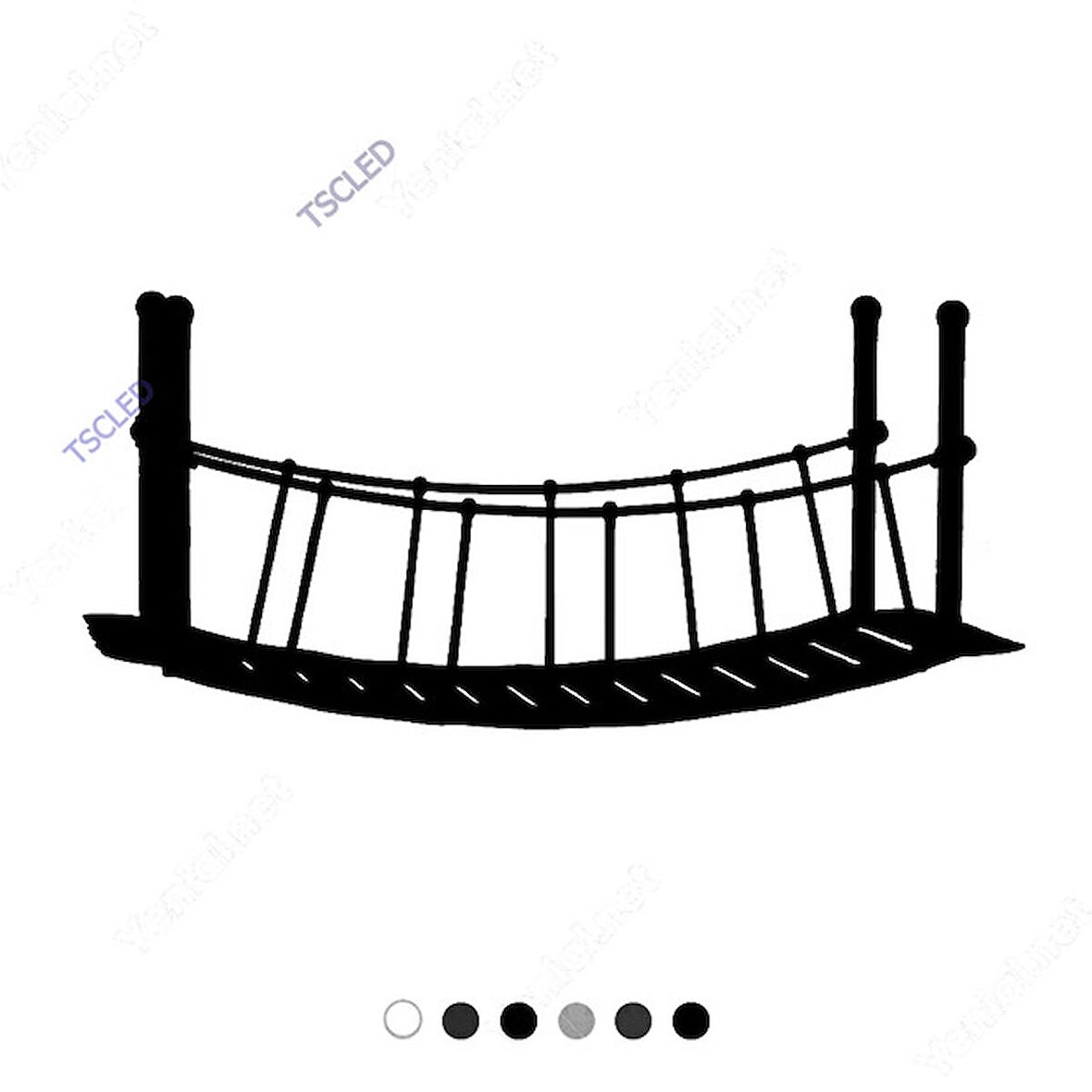 Halat ve Tahta İle Oluşturulmuş Köprü Sticker 17cm