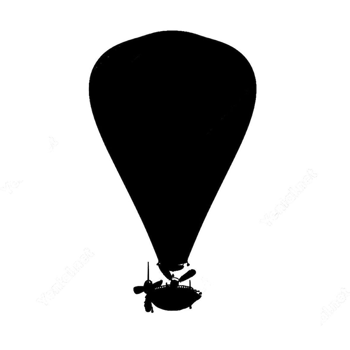 Hava Balonu Hacada Uçuyor Sticker 15cm