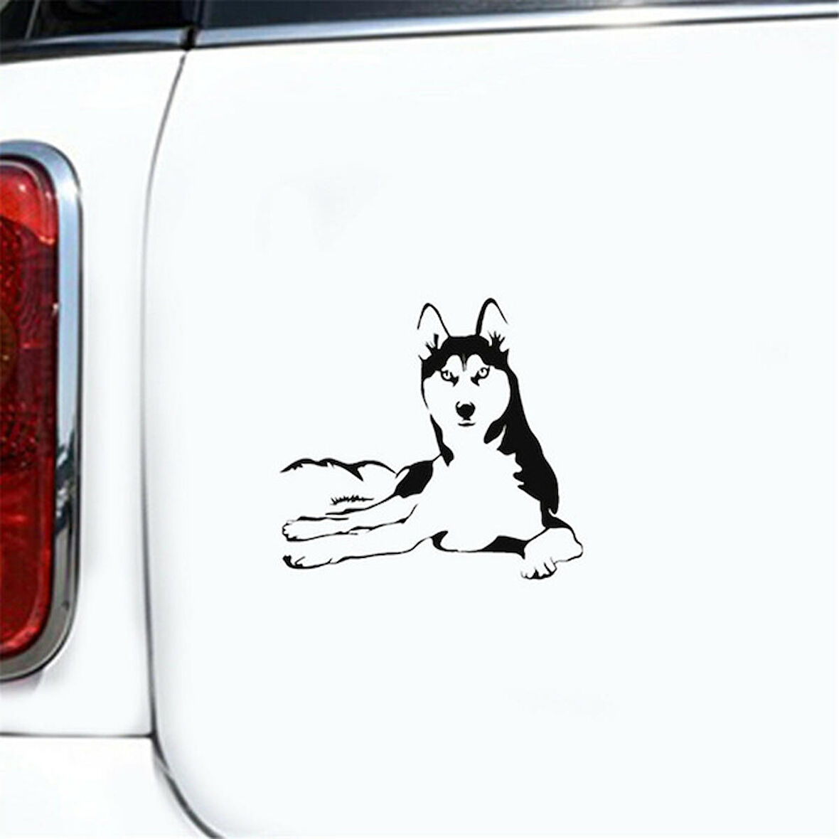 Husky Köpek Araba Sticker Yapıştırması 2