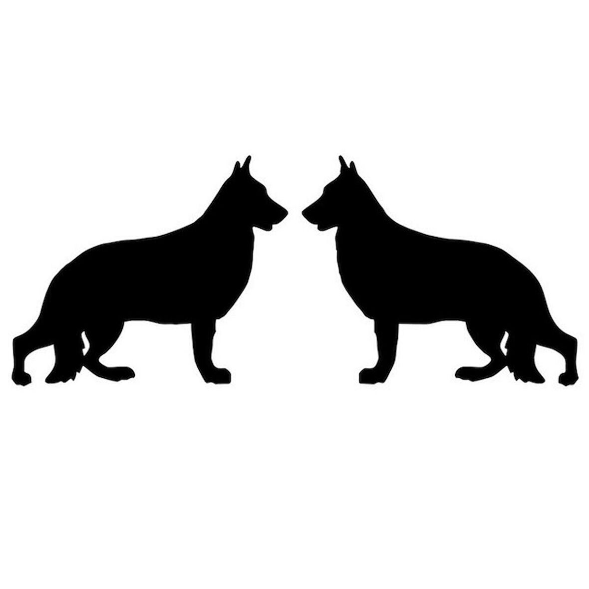 İki Çoban Pet Köpek Grafik Komik Sticker 2